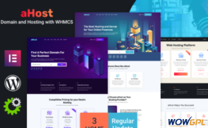 aHost Domain and Hosting theme with WHMCS Support WordPress Theme