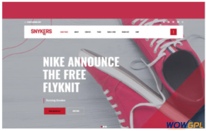 Snykers Sports Shop WordPress Theme