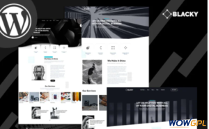 Blacky Minimal Dark Digital Agency WordPress Theme