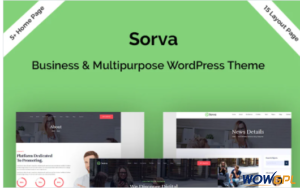 Sorva Business Multipurpose WordPress Theme