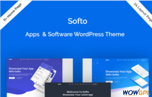 Softo Software Sass App Landing WordPress Theme