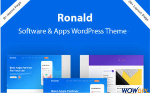 Ronald Software App Landing WordPress Theme