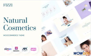 Natural Cosmetics Website Template Fizzi WooCommerce Theme