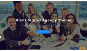 Rasti Digital Agency One page WordPress Theme