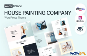 WaterColoric House Painting Company WordPress Theme