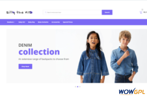 Bill The Kid Simple Kids Fashion Online Store OpenCart Template