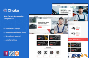 Chakta Auto Parts Store Accessories Elementor Template Kit