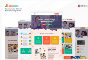 Edukids – Kindergarten Child Care Elementor Template Kit