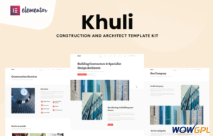 Khuli Construction Architecture Elementor Template Kit
