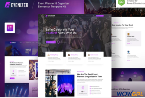 Evenizer – Event Planner Organizer Elementor Template Kit