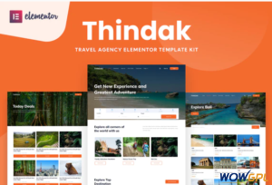 Thindak Travel Agency Elementor Template Kit