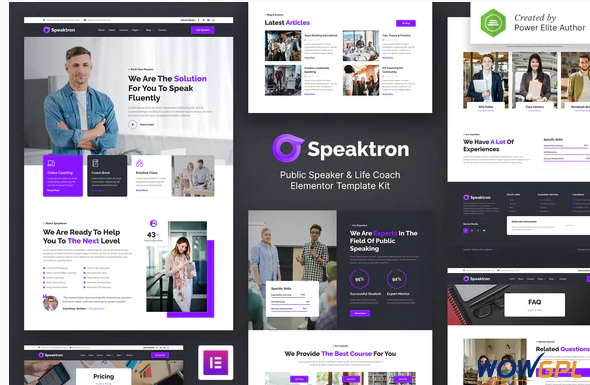 Speaktron – Public Speaker Life Coach Elementor Template Kit