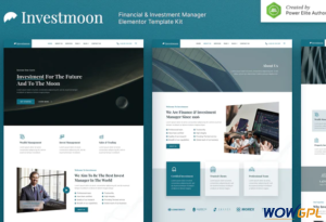 Investmoon – Finance Investment Manager Elementor Template Kit
