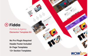 Fidda Portfolio Agency Elementor Template Kit