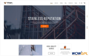 Vitagex Construction Company Multipage Modern HTML Website Template