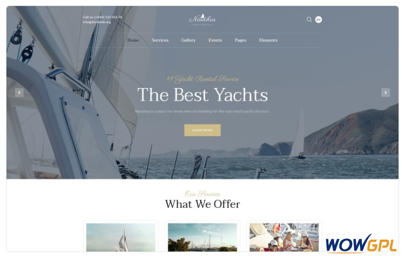 Nautilus Yachting Multipage HTML Website Template