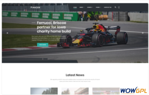 Racer Car Sports News Website Template
