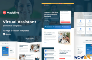 Madeline Virtual Assistant Website Elementor Template Kit 1