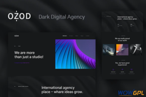 Ozod Dark Digital Agency Elementor Template Kit