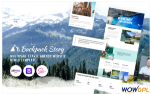 Backpack Story Online Travel Agency Website Template