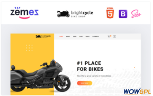 Brightcycle Motorcycle Store Website Template