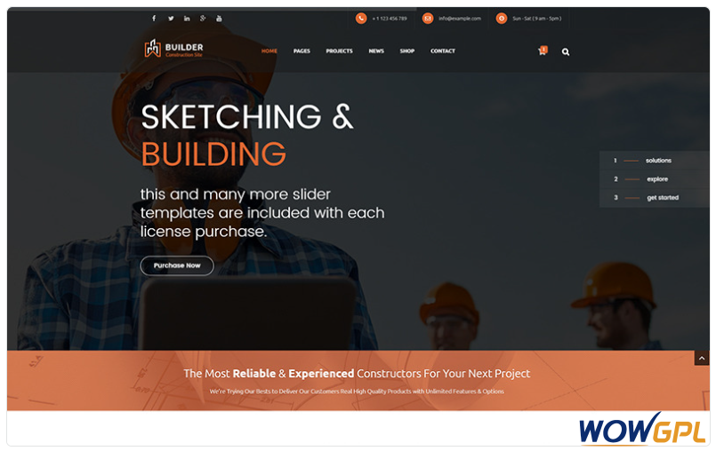 Builder Construction and Building HTML Website Template