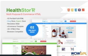 Health Shop Multi Purpose eCommerce Website Template