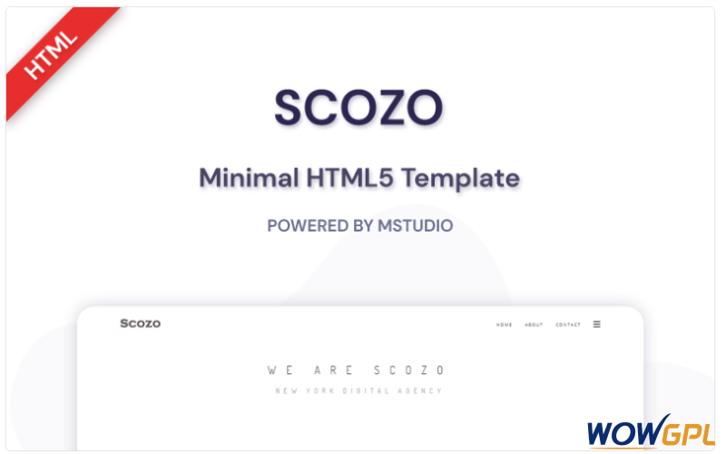 Scozo Minimal HTML5 Website Template