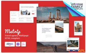 Metrip Travel Agency HTML Website Template
