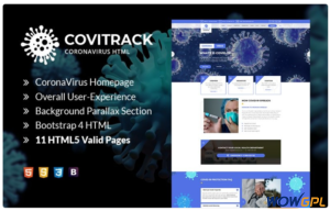 Covitrack Coronavirus HTML Website Template