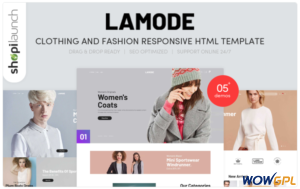 Lamode Clothing Fashion Responsive Website Template