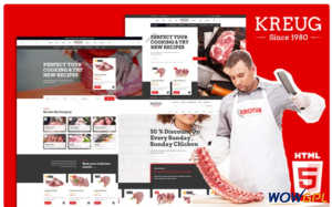 Kreug Meat Farm Poultry Store Website Template