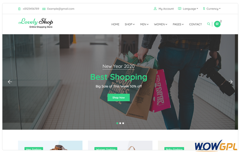 LovelyShop eCommerce Bootstrap HTML Website Template