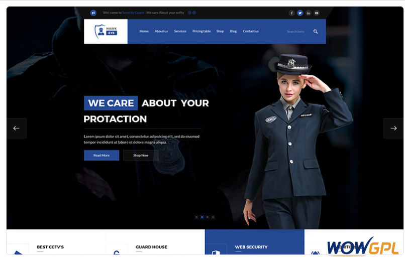 Security Guard Services Website Template