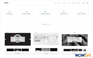 Bomal Minimal Portfolio Website Template