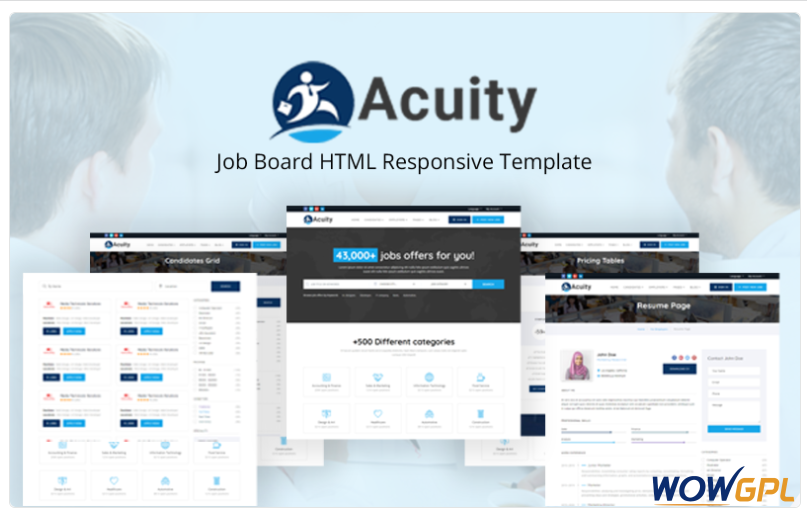 Acuity Job Board HTML Responsive Website Template