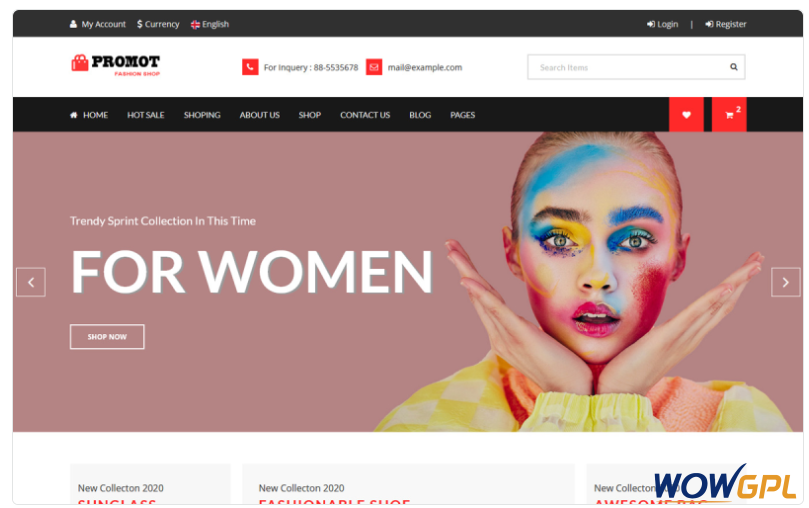 Promot Fashion Shop Bootstrap Website Template