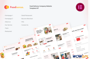 FoodSense Food Delivery Elementor Template Kit