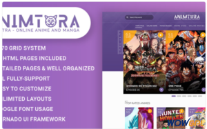 Animotra Online Anime and Manga Website Template