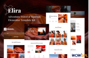 Elira Adventure Travel Tourism Elementor Template Kit