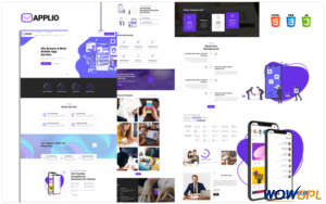 Applio Creative Responsive Mobile App Website Website Template