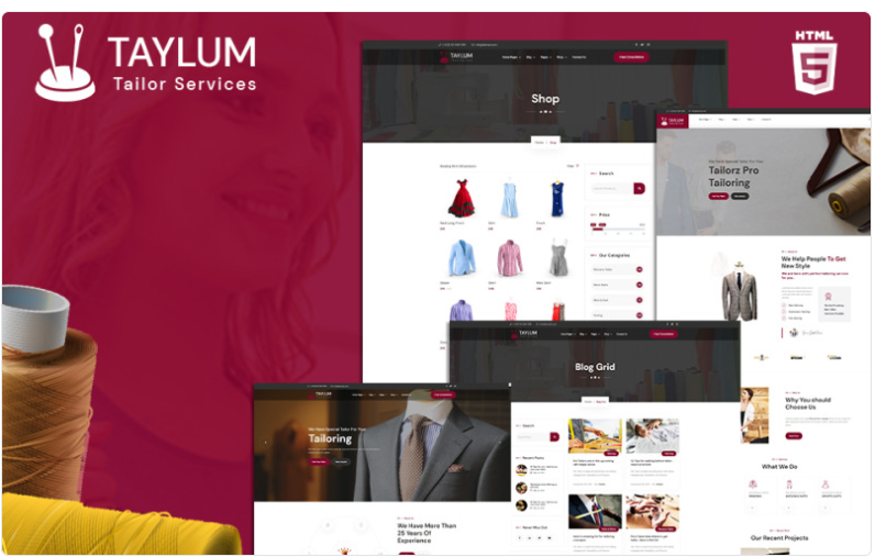 Taylum stylish custom clothing tailor Website Template 1.0 1 Taylum stylish custom clothing tailor Website Template