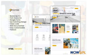 Ploting Construction Architecture Company Responsive Multipage Website Template