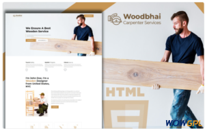 Woodbhai Carpenter Service And Shop Website Template