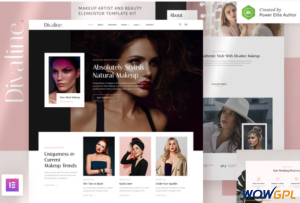 Divaline – Makeup Artist Model Beauty Elementor Template Kit