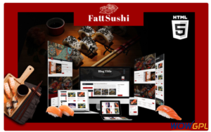 Fattsuhi Japanese Sushi Restaurant HTML5 Website Template