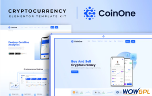 CoinOne Cryptocurrency Elementor Template Kit