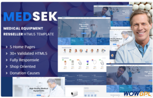 Medsek Medical Equipment Res seller HTML5 Website Template