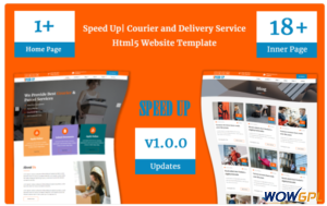 Speed Up Courier and Delivery Service Html5 Website Template
