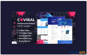 Coviral Coronavirus COVID 19 Prevention Website Template